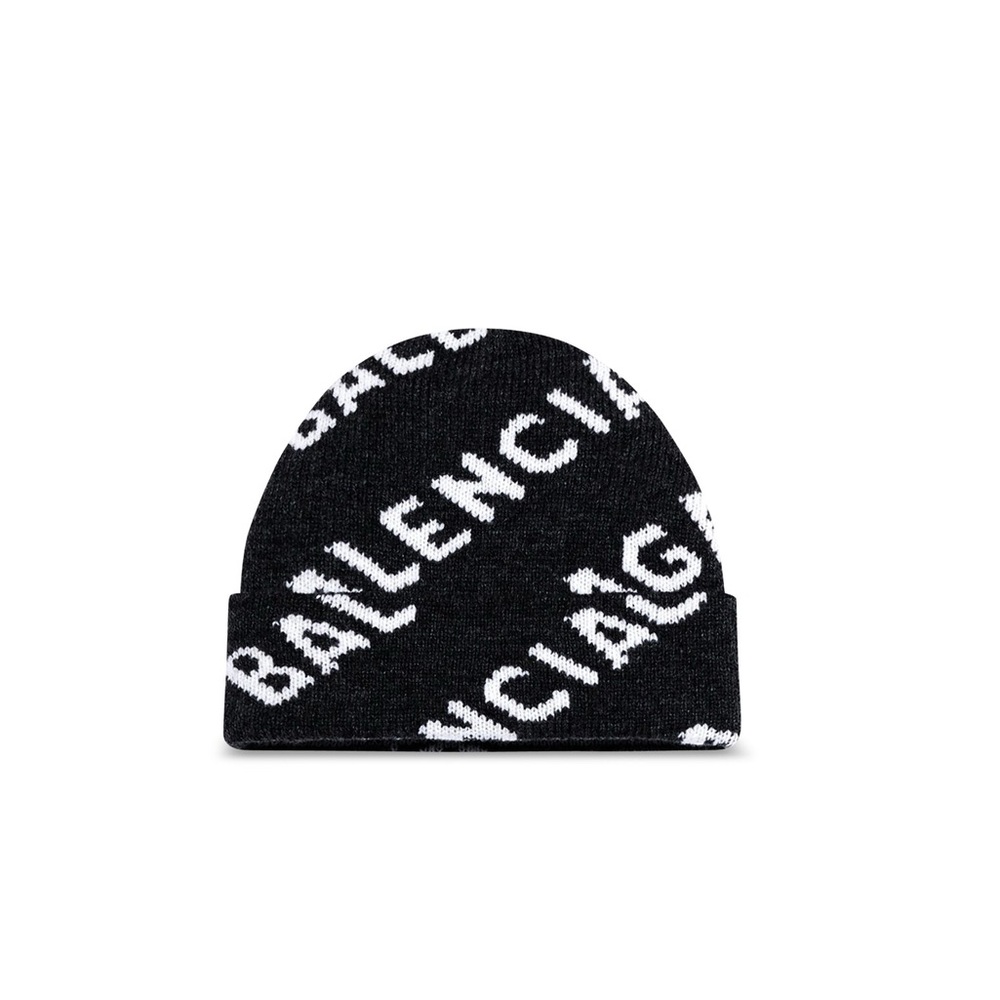 Balenciaga Logo Beanie in Black NWT